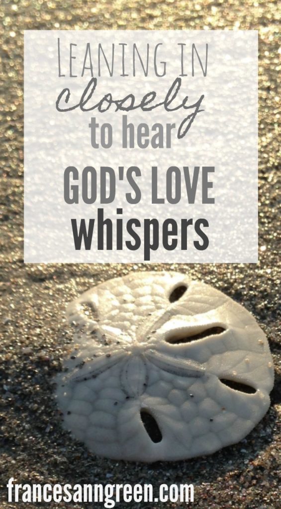 Leaning in closely to hear God's love whispers--Are you quick to listen to God's spontaneous nudges of the heart to extend his love to others?