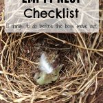 Checklist for the empty nest