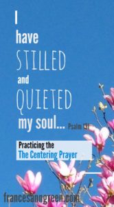 Have you stilled and quieted your soul lately? Read hear for how to practice the centering prayer and quiet your soul...